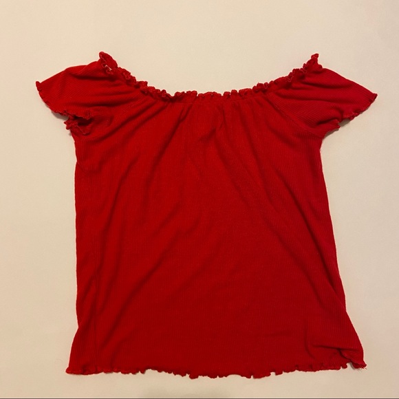 Garage Off-Shoulder Crop Top - Picture 2 of 3